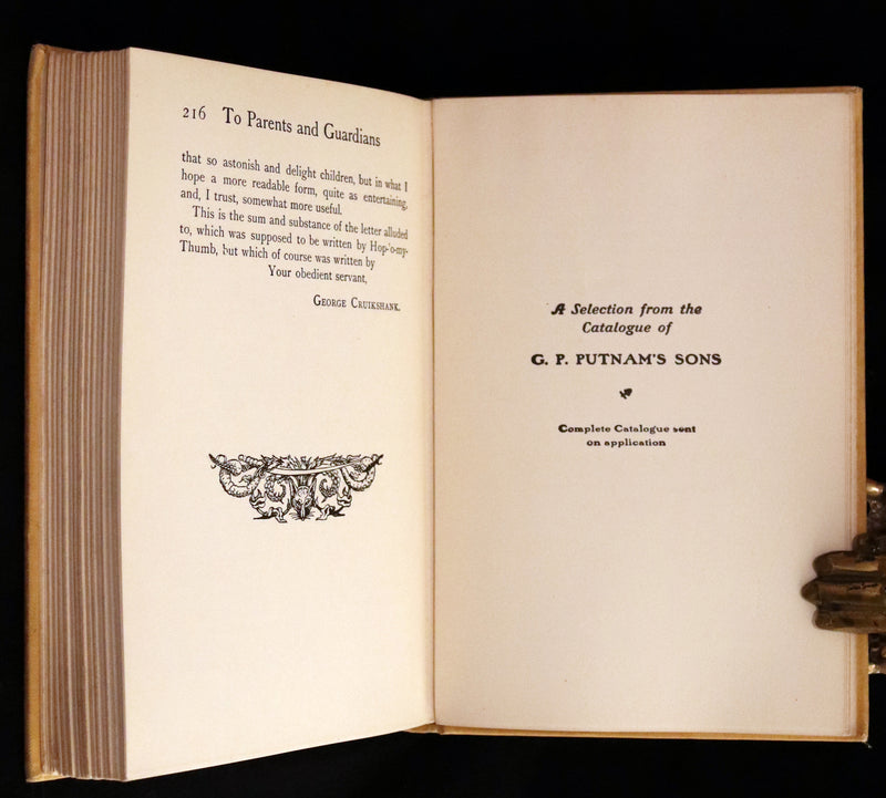 1900 Scarce Book - The Cruikshank Fairy Book - Four Famous Stories Illustrated.