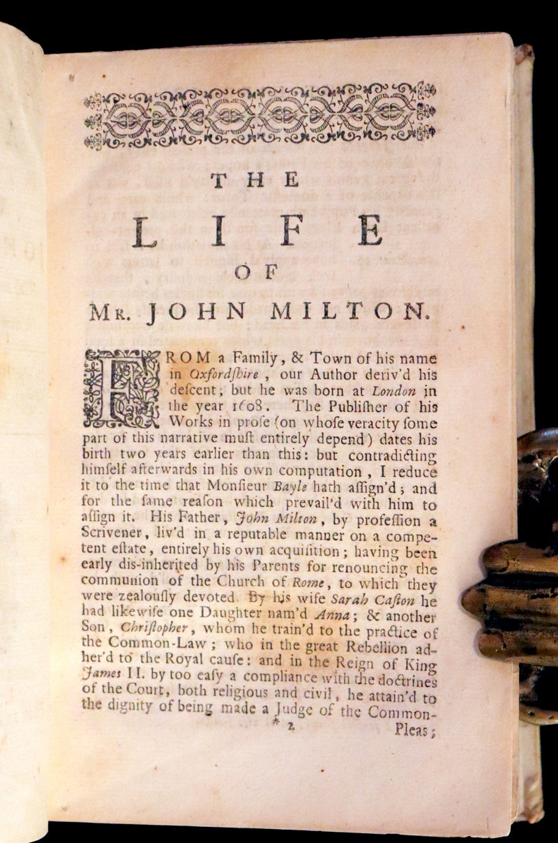 1730 Rare Book - Paradise lost. A poem, in twelve books: written by John Milton.