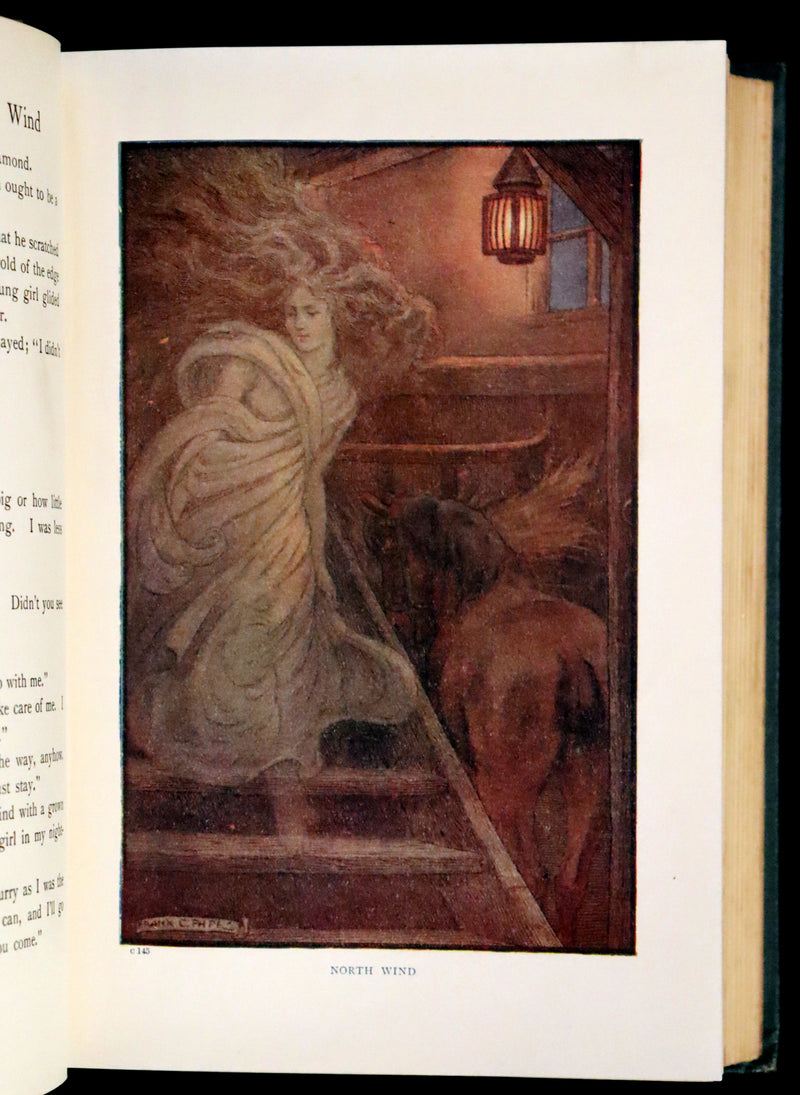 1911 Rare Book - At the Back of the North Wind Illustrated by Frank C. Pape.