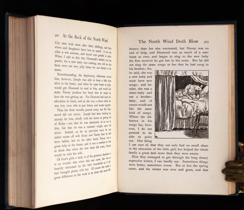 1911 Rare Book - At the Back of the North Wind Illustrated by Frank C. Pape.