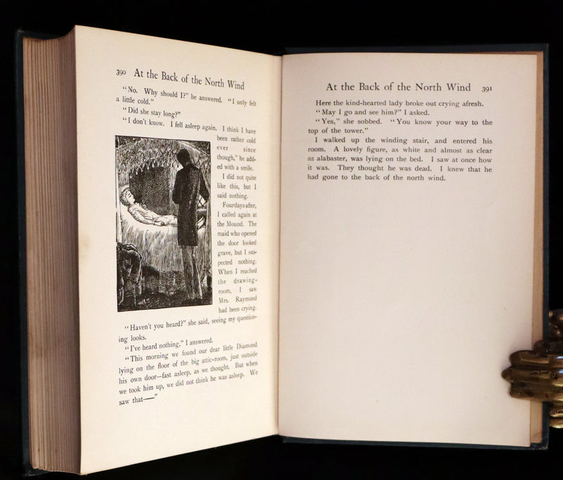 1911 Rare Book - At the Back of the North Wind Illustrated by Frank C. Pape.