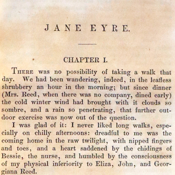 1850 Rare Early Edition - Jane Eyre, An Autobiography by Currer Bell (Charlotte Brontë).