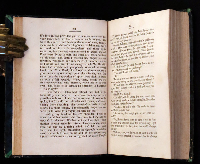 1850 Rare Early Edition - Jane Eyre, An Autobiography by Currer Bell (Charlotte Brontë).