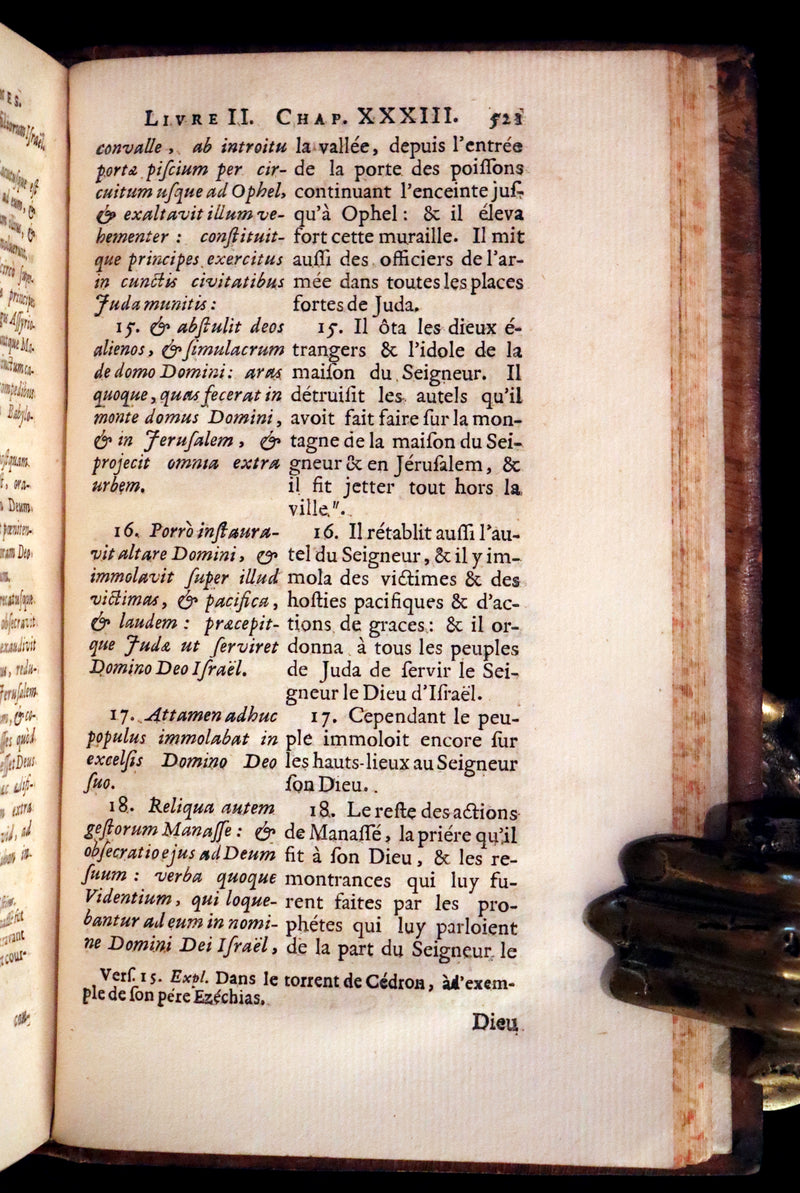 1693 Rare Latin French Bible - Book of Chronicles, Paralipomenon - Les Paralipomènes.