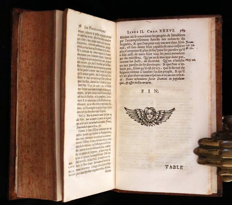 1693 Rare Latin French Bible - Book of Chronicles, Paralipomenon - Les Paralipomènes.