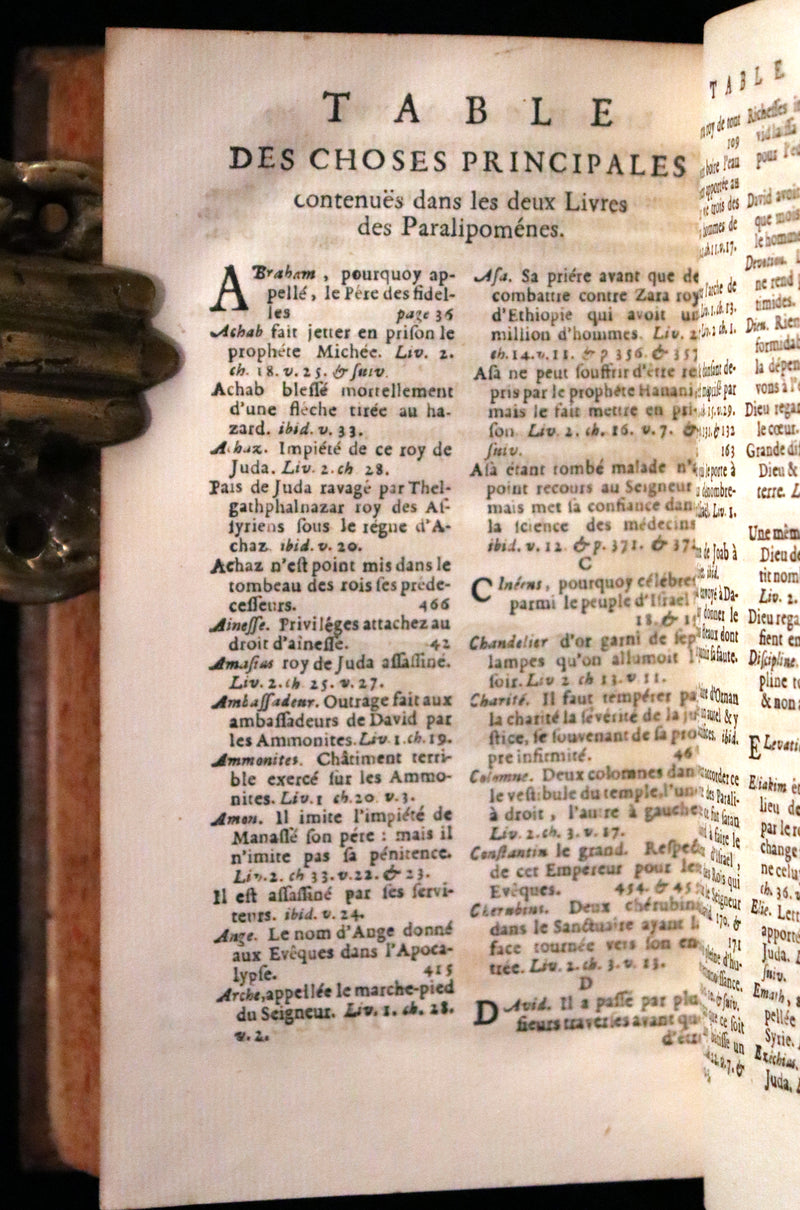 1693 Rare Latin French Bible - Book of Chronicles, Paralipomenon - Les Paralipomènes.