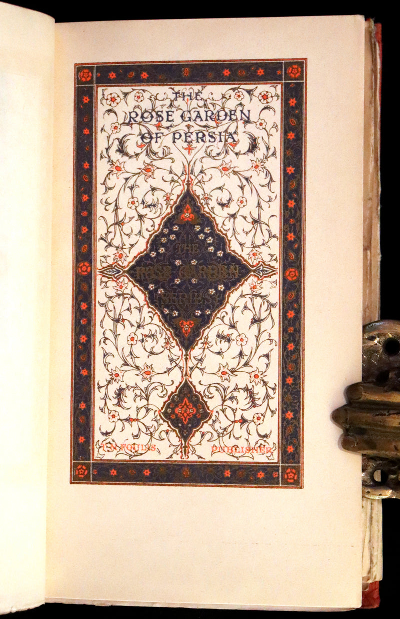 1913 Rare Book - The Rose Garden of Persia by Louisa Stuart Costello. Persian Poets.