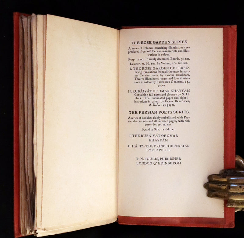 1913 Rare Book - The Rose Garden of Persia by Louisa Stuart Costello. Persian Poets.