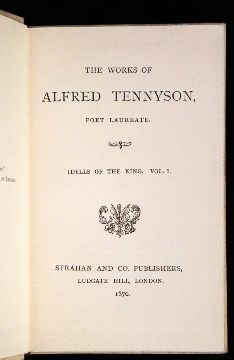 1870 Rare Victorian Edition - Tennyson Poetical Works (11 Volume Box Set). Idylls of the King Arthur, The Princess, The Holy Grail, etc.