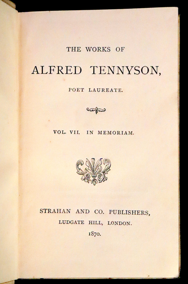 1870 Rare Victorian Edition - Tennyson Poetical Works (11 Volume Box Set). Idylls of the King Arthur, The Princess, The Holy Grail, etc.