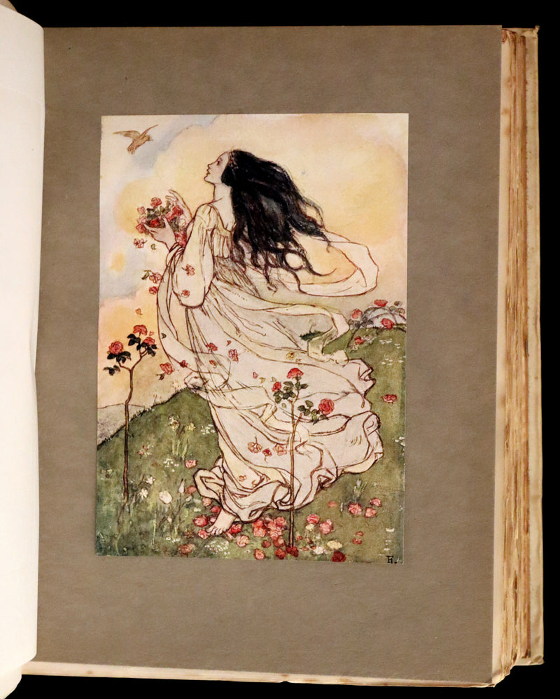 1910 Rare First Edition - Poems by Christina Rossetti Illustrated by Pre-Raphaelite Florence Harrison.
