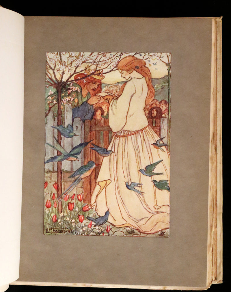 1910 Rare First Edition - Poems by Christina Rossetti Illustrated by Pre-Raphaelite Florence Harrison.