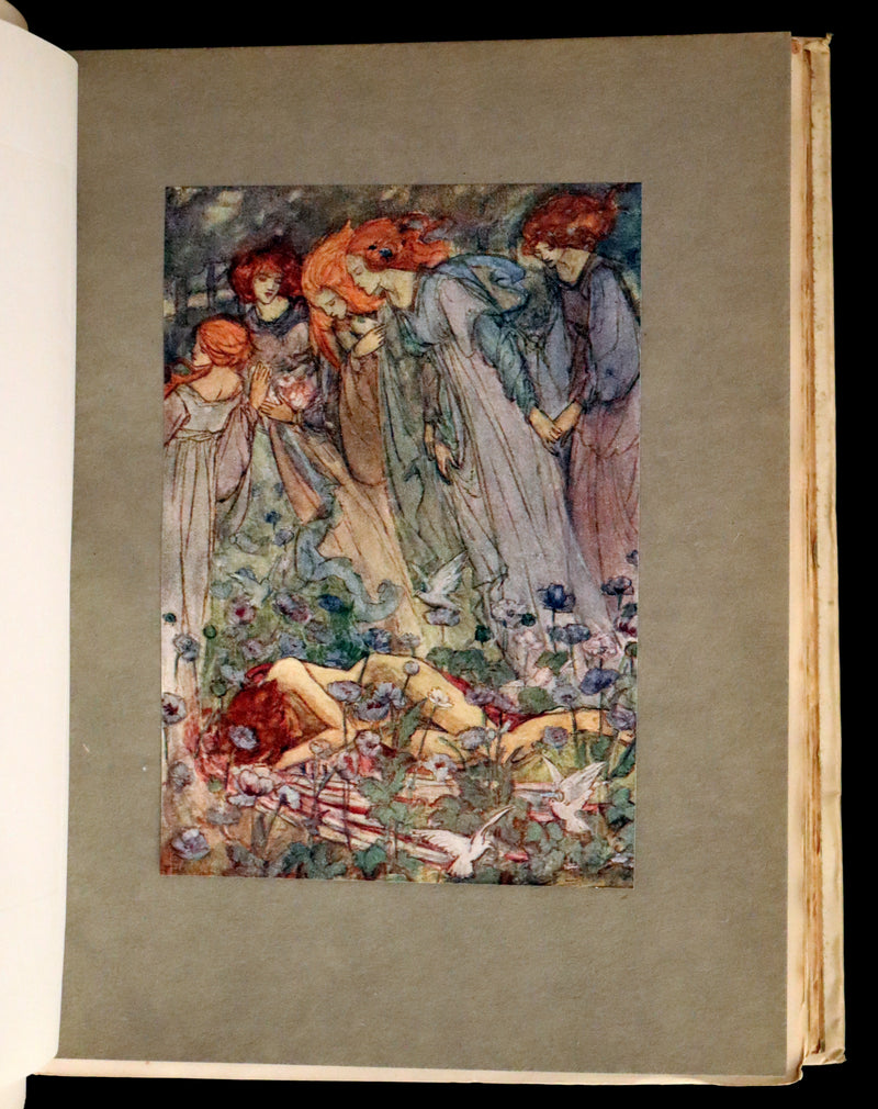 1910 Rare First Edition - Poems by Christina Rossetti Illustrated by Pre-Raphaelite Florence Harrison.