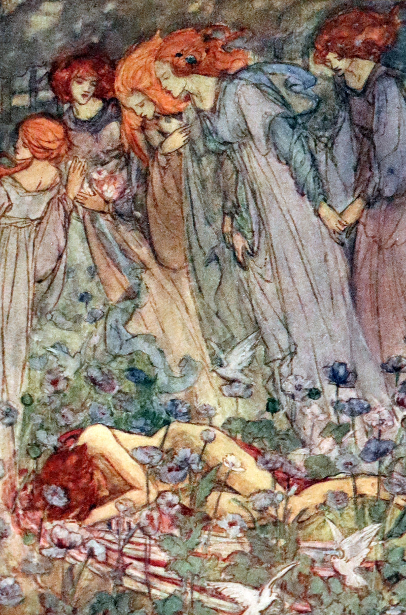 1910 Rare First Edition - Poems by Christina Rossetti Illustrated by Pre-Raphaelite Florence Harrison.