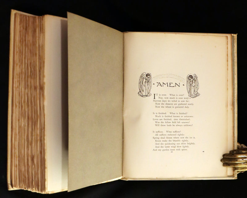 1910 Rare First Edition - Poems by Christina Rossetti Illustrated by Pre-Raphaelite Florence Harrison.
