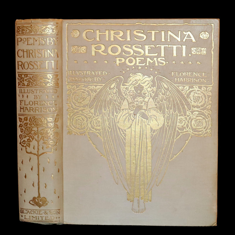 1910 Rare First Edition - Poems by Christina Rossetti Illustrated by Pre-Raphaelite Florence Harrison.