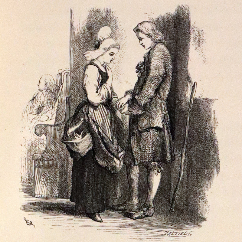 1856 Rare Victorian Book - EVANGELINE, A tale of Acadie by Henry Wadsworth Longfellow. Illustrated.