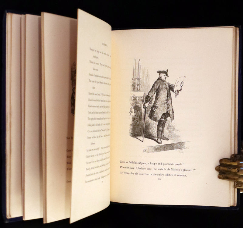 1856 Rare Victorian Book - EVANGELINE, A tale of Acadie by Henry Wadsworth Longfellow. Illustrated.