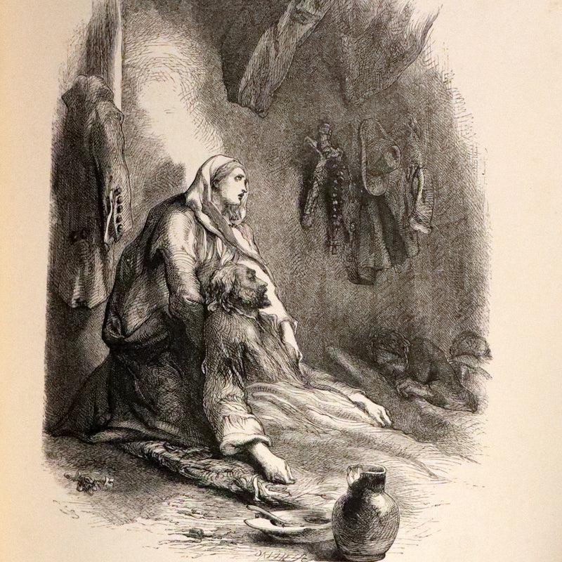 1856 Rare Victorian Book - EVANGELINE, A tale of Acadie by Henry Wadsworth Longfellow. Illustrated.