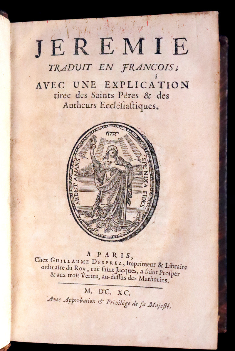1690 Rare Latin French Bible - Book of Jeremiah and Baruch - Jeremie et Baruch.