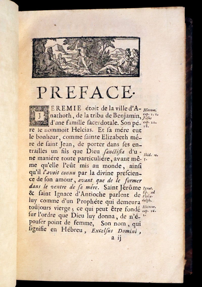 1690 Rare Latin French Bible - Book of Jeremiah and Baruch - Jeremie et Baruch.