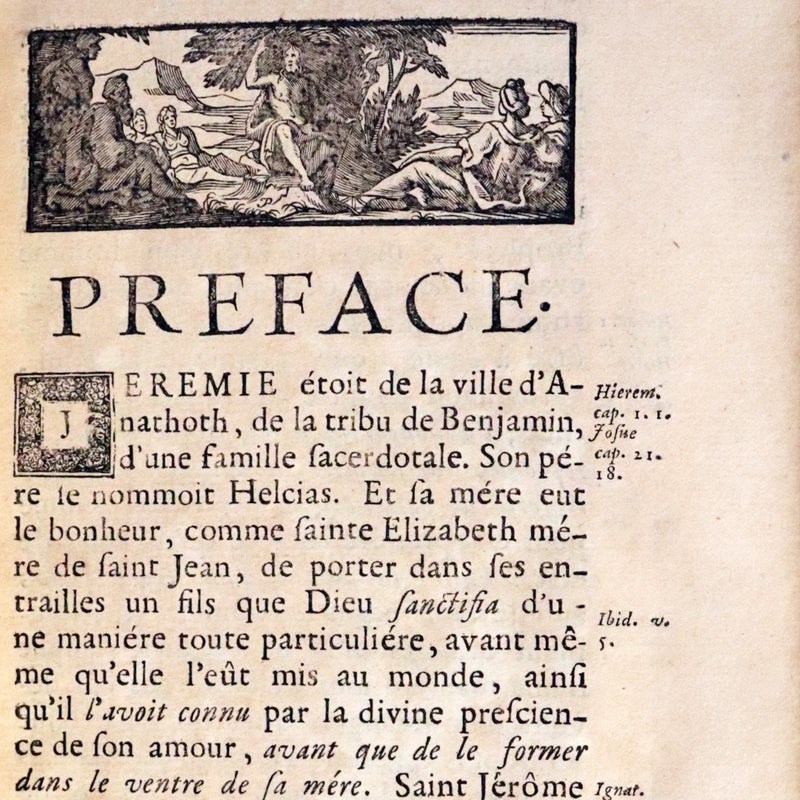 1690 Rare Latin French Bible - Book of Jeremiah and Baruch - Jeremie et Baruch.