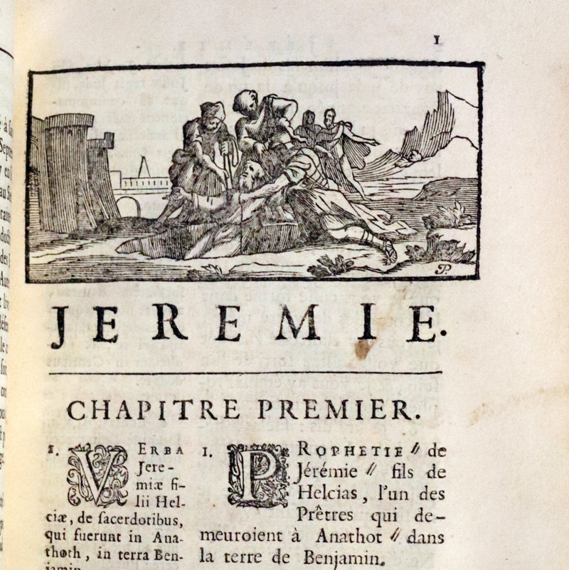 1690 Rare Latin French Bible - Book of Jeremiah and Baruch - Jeremie et Baruch.