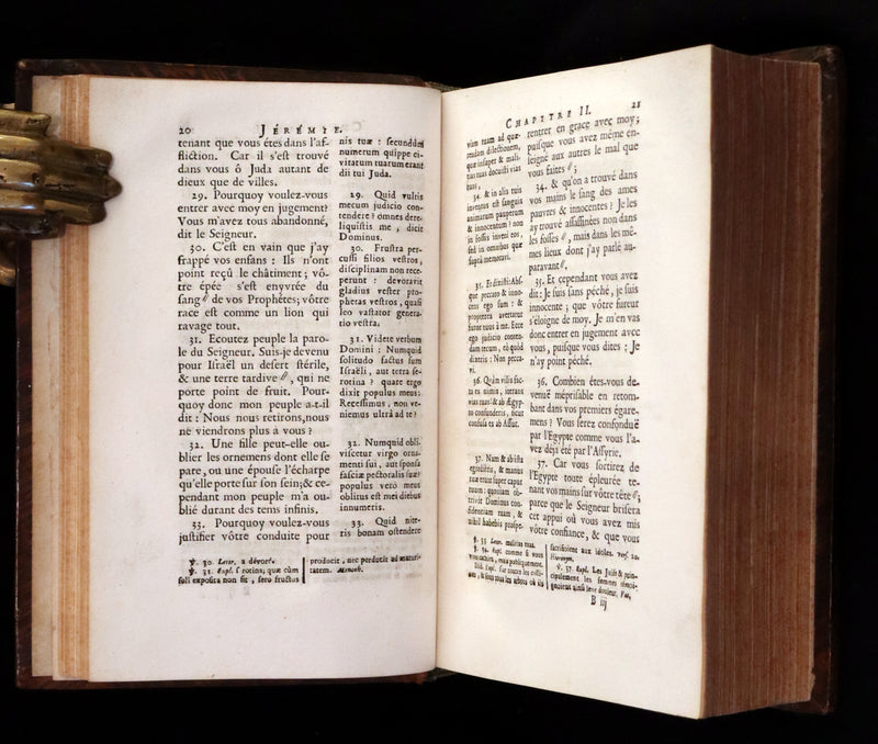 1690 Rare Latin French Bible - Book of Jeremiah and Baruch - Jeremie et Baruch.