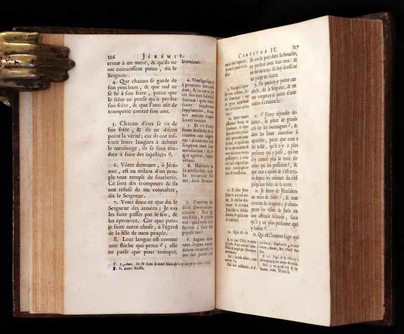 1690 Rare Latin French Bible - Book of Jeremiah and Baruch - Jeremie et Baruch.