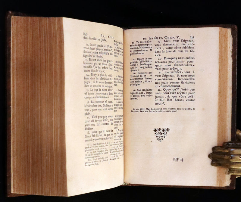 1690 Rare Latin French Bible - Book of Jeremiah and Baruch - Jeremie et Baruch.