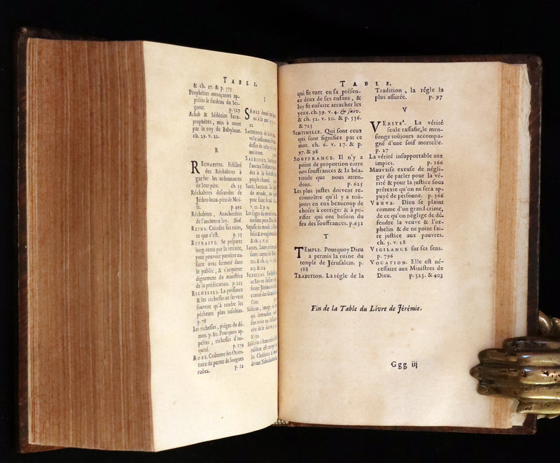 1690 Rare Latin French Bible - Book of Jeremiah and Baruch - Jeremie et Baruch.