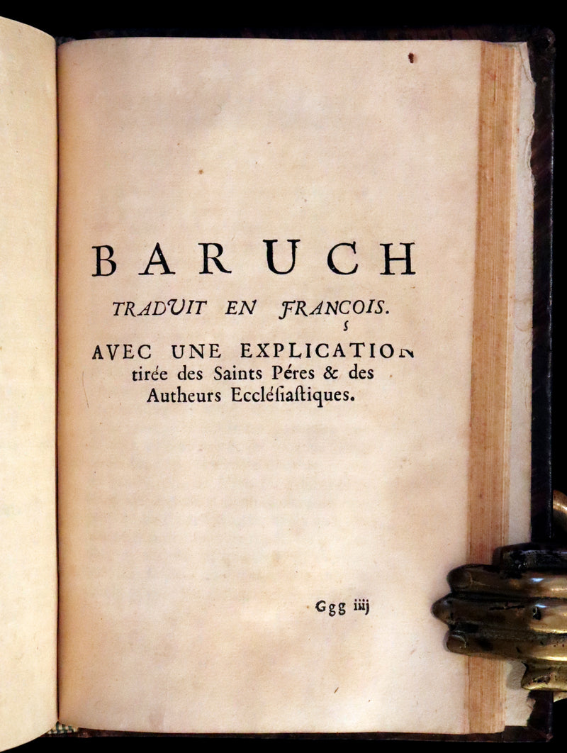 1690 Rare Latin French Bible - Book of Jeremiah and Baruch - Jeremie et Baruch.