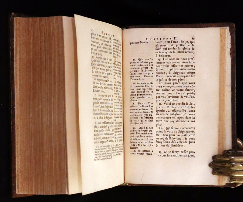 1690 Rare Latin French Bible - Book of Jeremiah and Baruch - Jeremie et Baruch.