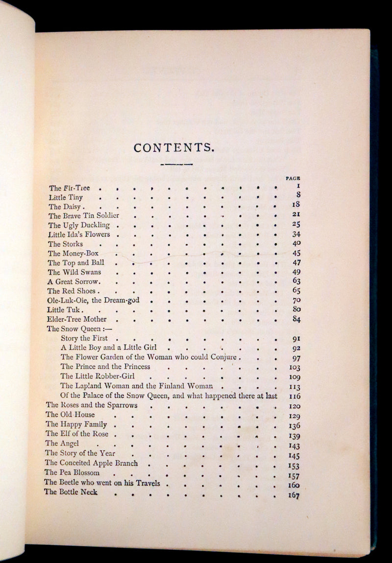 1885 Rare Victorian Book - Hans Christian Andersen's Fairy Tales with original illustrations.
