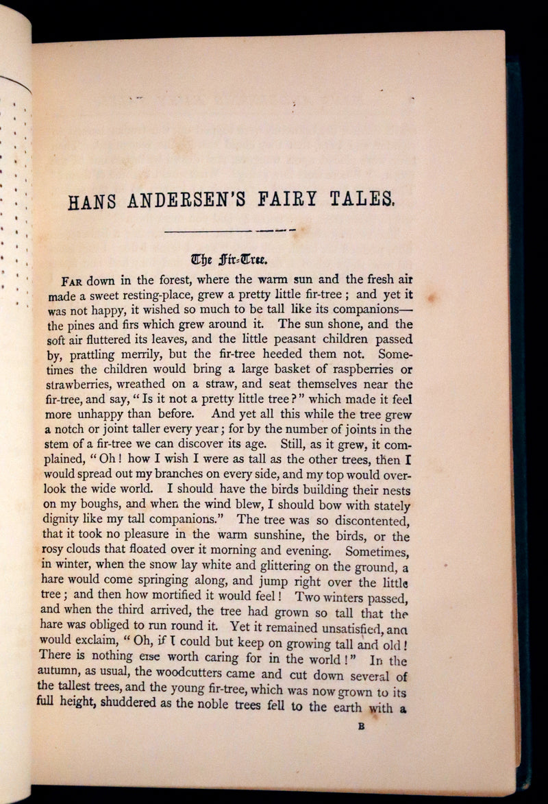 1885 Rare Victorian Book - Hans Christian Andersen's Fairy Tales with original illustrations.