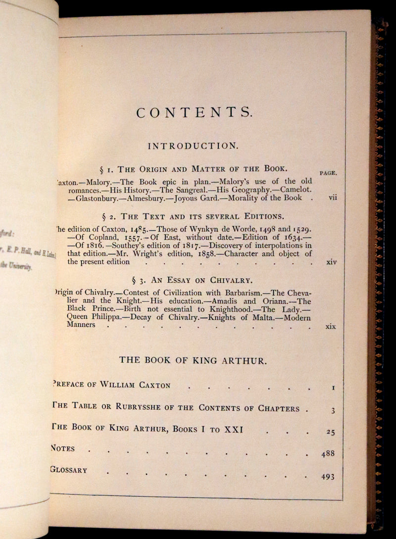 1868 Rare First Globe Edition - Le Morte Darthur, King Arthur and of His Noble Knights of the Round Table.