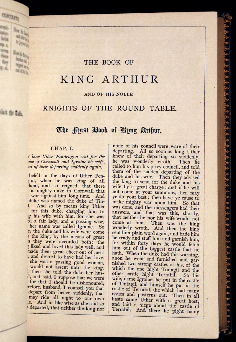 1868 Rare First Globe Edition - Le Morte Darthur, King Arthur and of His Noble Knights of the Round Table.