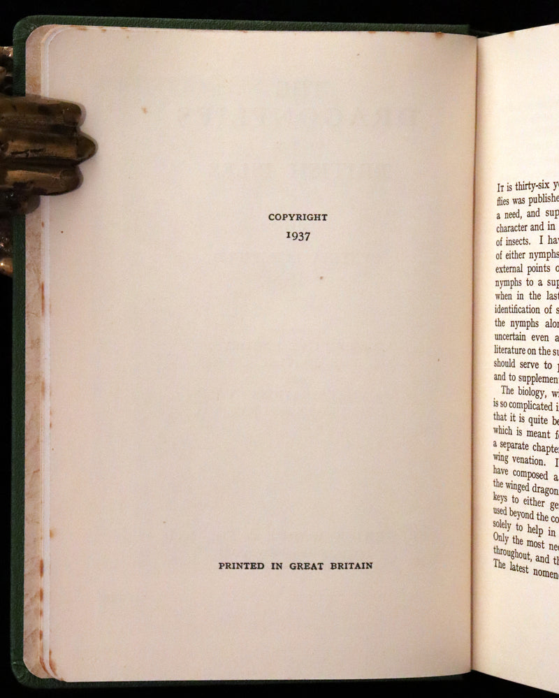 1937 Rare First Edition - The Dragonflies of the British Isles by Madame Dragonfly, Cynthia Longfield.