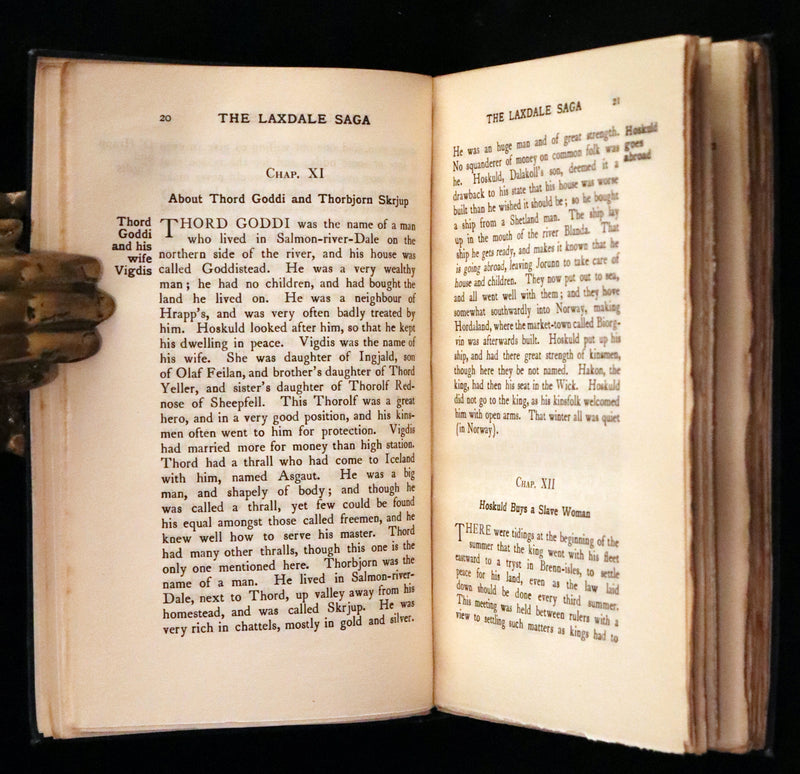 1899 Rare First English Edition - Laxdaela Saga. 13th Century Icelandic Saga translated by Muriel A.C. Press.