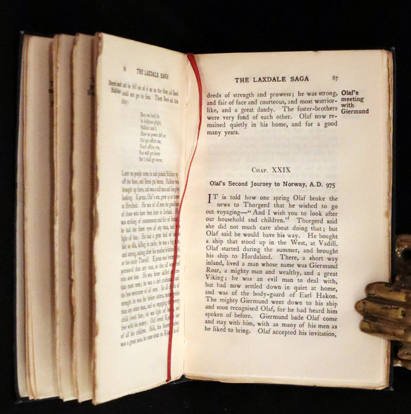 1899 Rare First English Edition - Laxdaela Saga. 13th Century Icelandic Saga translated by Muriel A.C. Press.