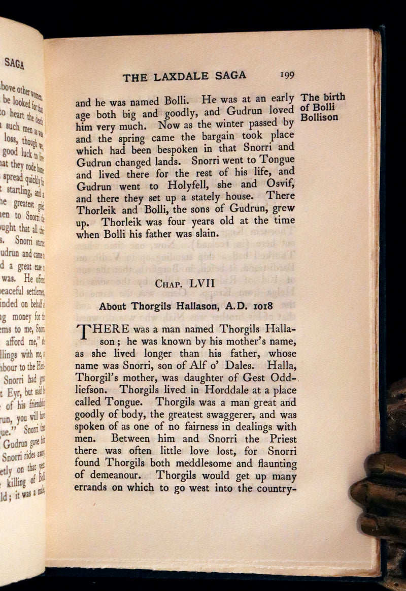1899 Rare First English Edition - Laxdaela Saga. 13th Century Icelandic Saga translated by Muriel A.C. Press.