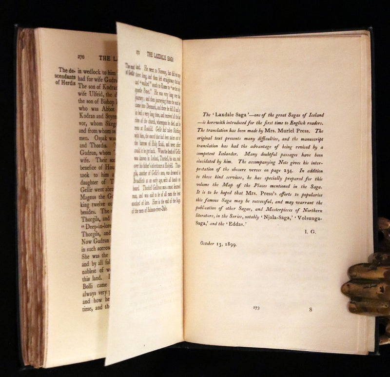 1899 Rare First English Edition - Laxdaela Saga. 13th Century Icelandic Saga translated by Muriel A.C. Press.