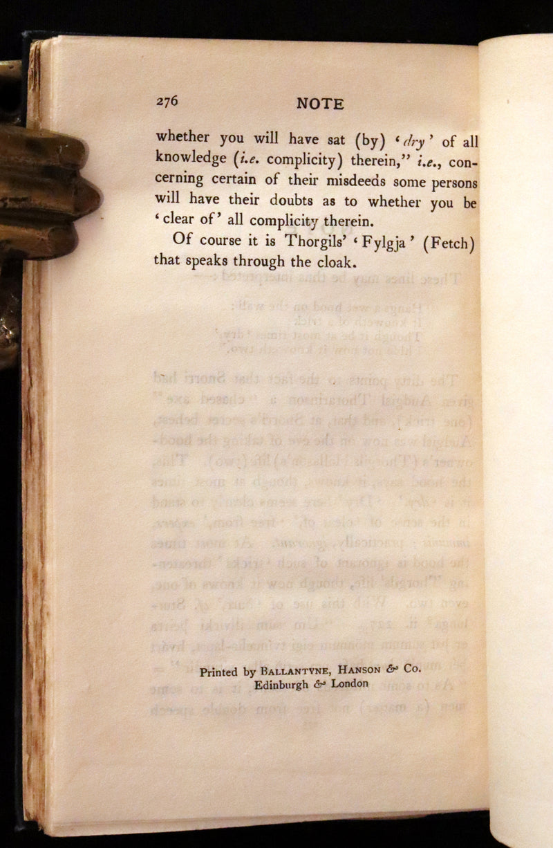 1899 Rare First English Edition - Laxdaela Saga. 13th Century Icelandic Saga translated by Muriel A.C. Press.