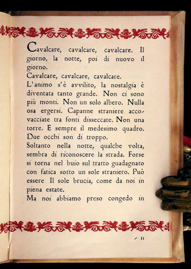 1943 Rare Giannini Binding - Italian Edition of The Love and Death of Cornet Christopher Rilke by Rainer Maria Rilke. #55.