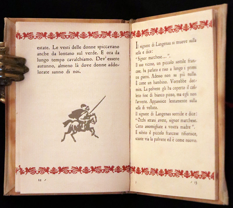 1943 Rare Giannini Binding - Italian Edition of The Love and Death of Cornet Christopher Rilke by Rainer Maria Rilke. #55.