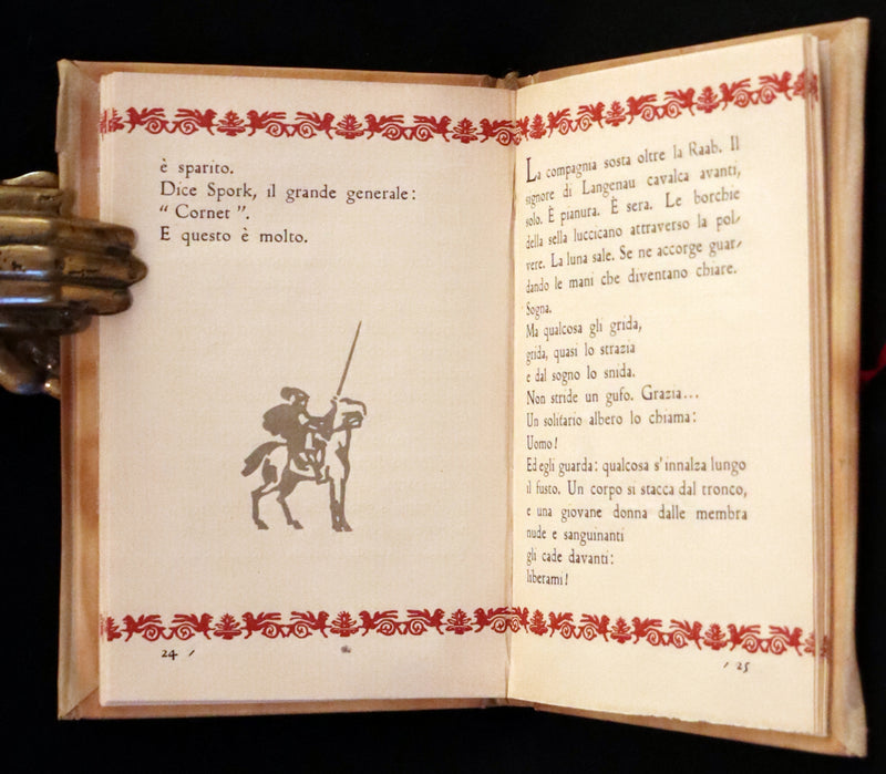1943 Rare Giannini Binding - Italian Edition of The Love and Death of Cornet Christopher Rilke by Rainer Maria Rilke. #55.