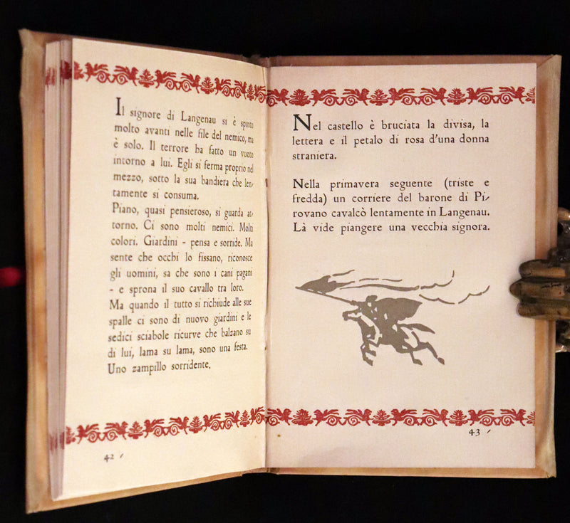 1943 Rare Giannini Binding - Italian Edition of The Love and Death of Cornet Christopher Rilke by Rainer Maria Rilke. #55.