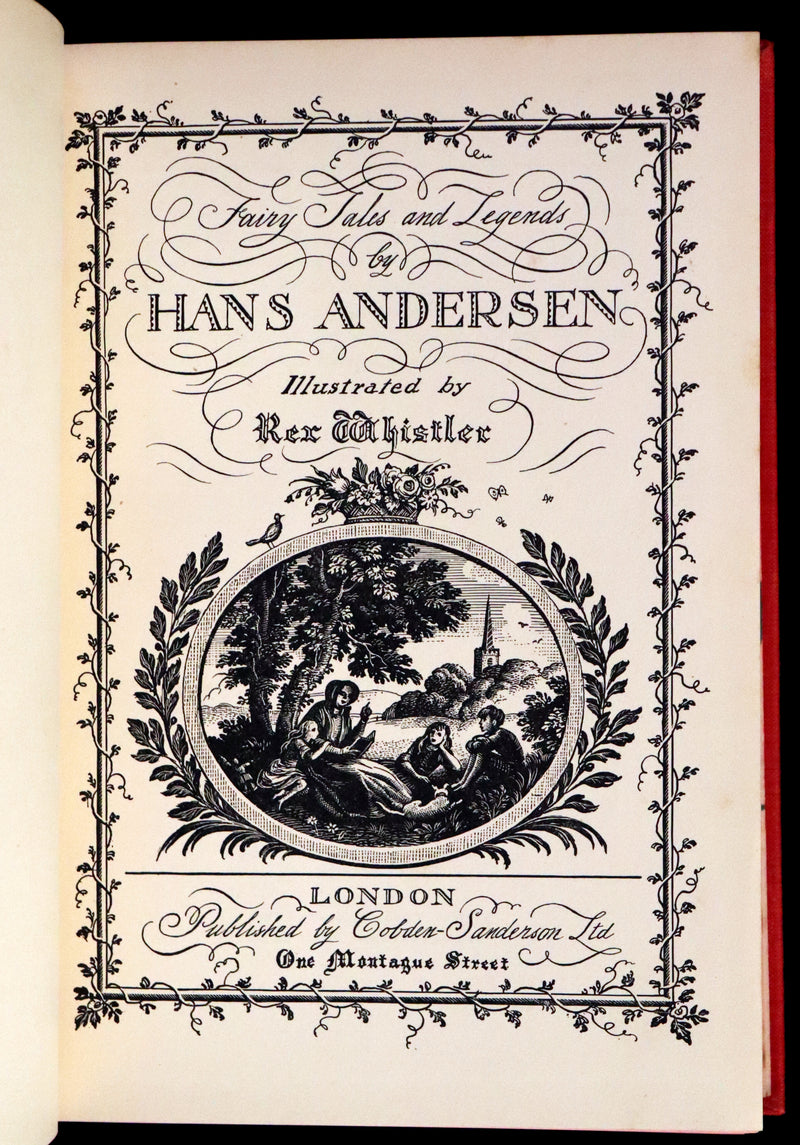 1935 Rare First Rex Whistler Illustrated Edition - Hans Andersen Fairy Tales and Legends.