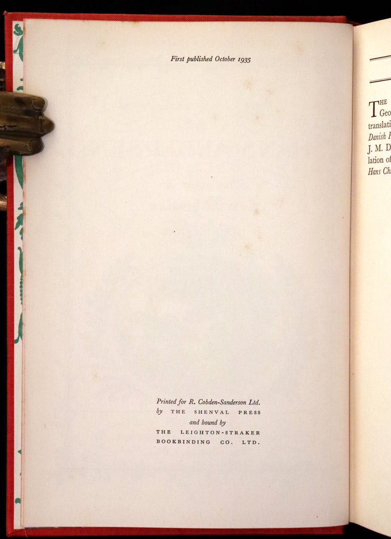 1935 Rare First Rex Whistler Illustrated Edition - Hans Andersen Fairy Tales and Legends.