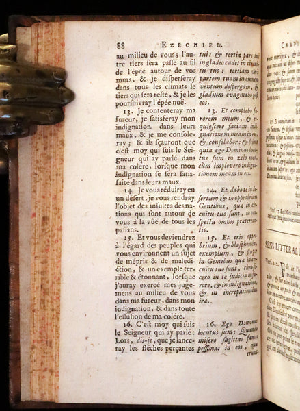 1692 Rare Latin French Book Bible - Book of Ezekiel - Ezechiel by Le Maistre de Sacy
